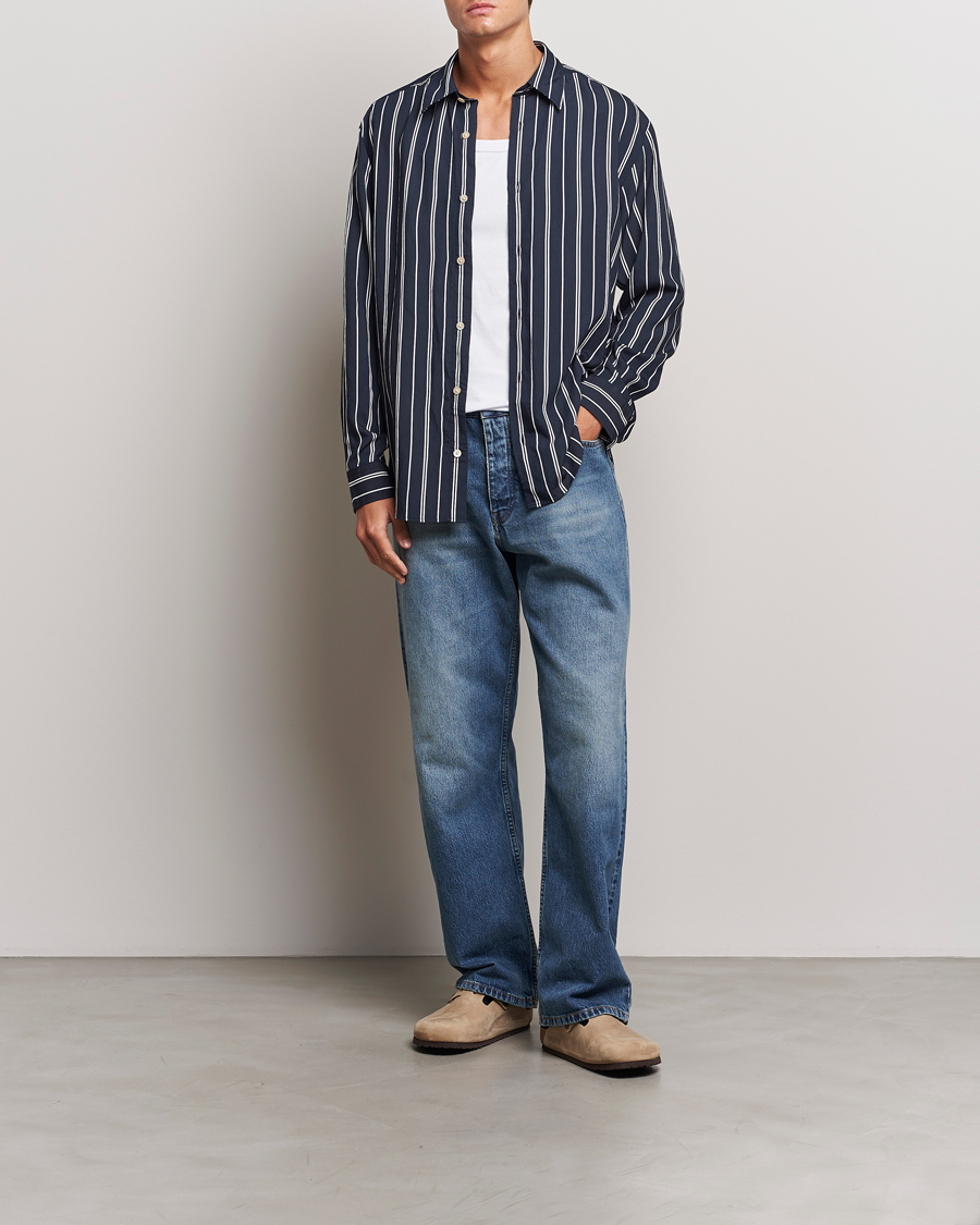 Herre | Skjorter | NN07 | Quinsy Striped Shirt Navy/White