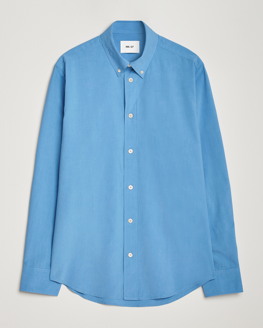Herre | Skjorter | NN07 | Colby Lyocell/Cotton Button Down Shirt Blue Jasper