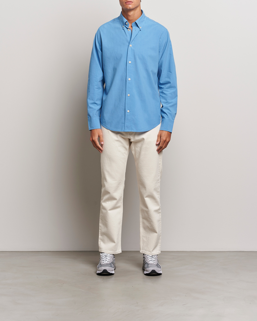 Herre | Skjorter | NN07 | Colby Lyocell/Cotton Button Down Shirt Blue Jasper