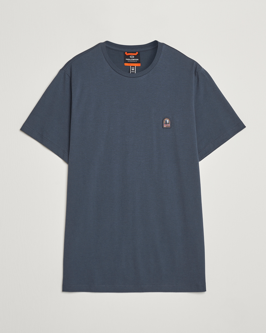 Herre | T-Shirts | Parajumpers | Basic Patch T-Shirt Dark Avio