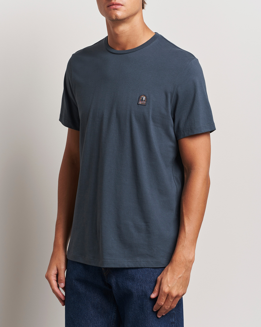 Herre | T-Shirts | Parajumpers | Basic Patch T-Shirt Dark Avio