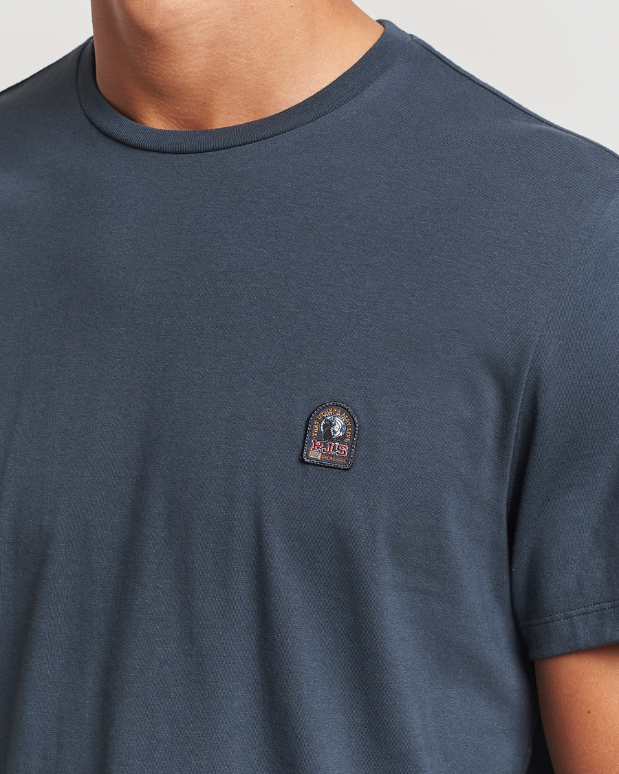 Herre | T-Shirts | Parajumpers | Basic Patch T-Shirt Dark Avio