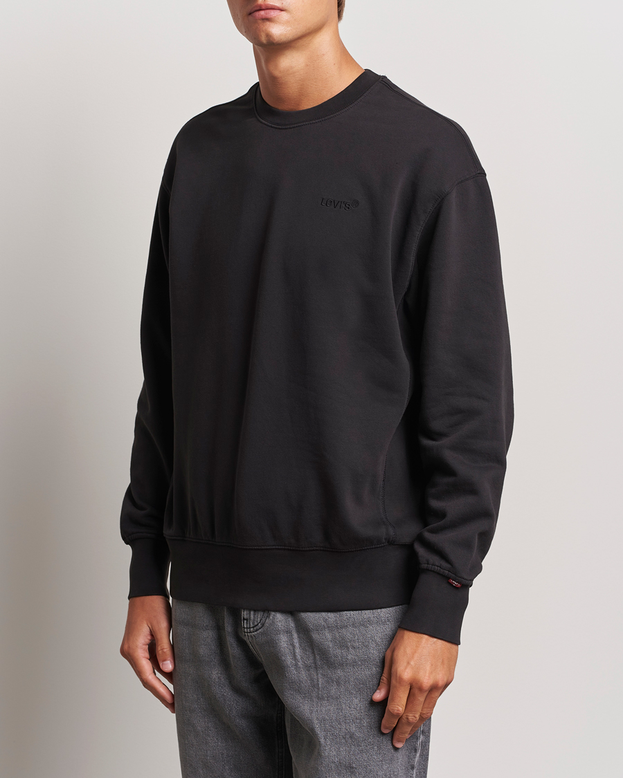 Herre | Trøjer | Levi's | Garment Dyed Authentic Crew Neck Sweatshirt Black