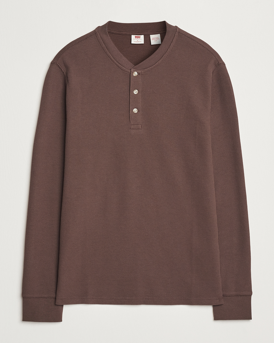 Herre | Trøjer | Levi's | Thermal Henley Chocolate Brown