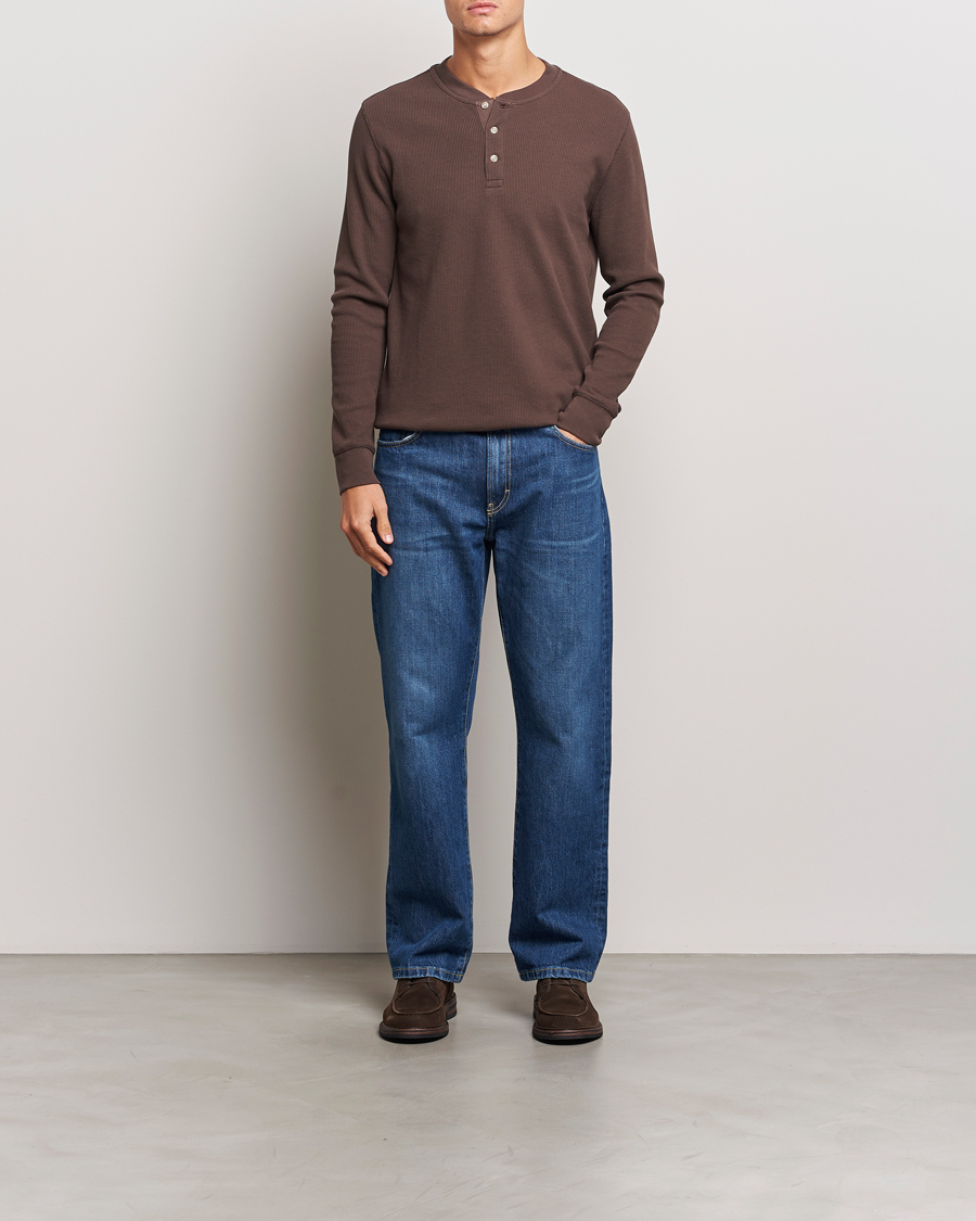 Herre | Trøjer | Levi's | Thermal Henley Chocolate Brown