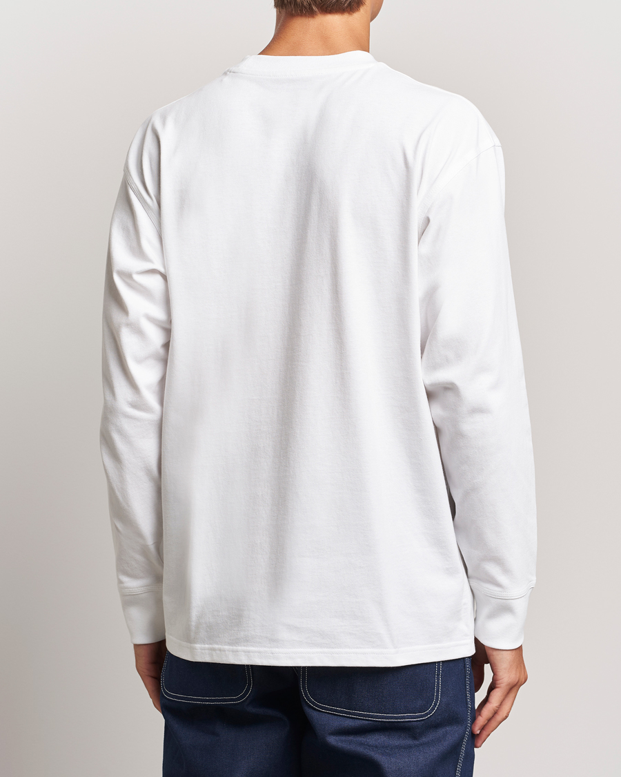 Herre | T-Shirts | Carhartt WIP | American Script Long Sleeve T-Shirt White