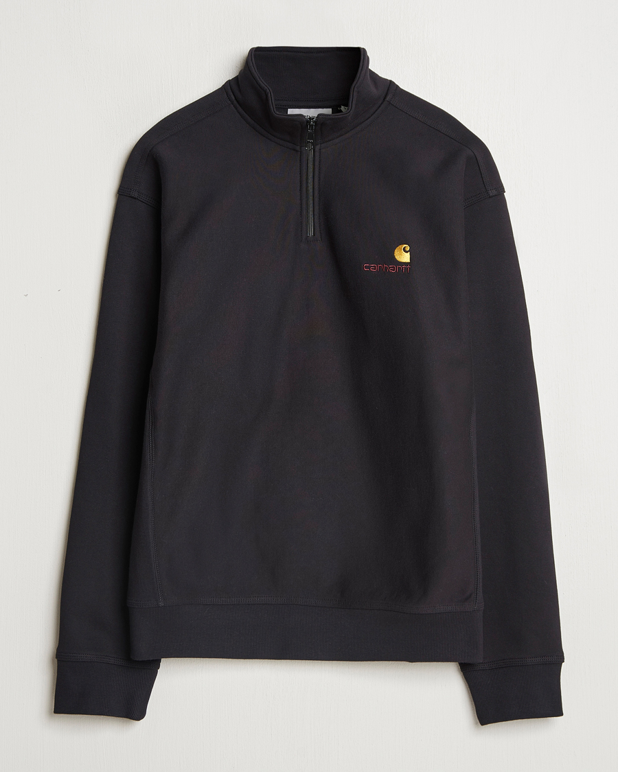 Herre | Trøjer | Carhartt WIP | American Script Half Zip Sweatshirt Black