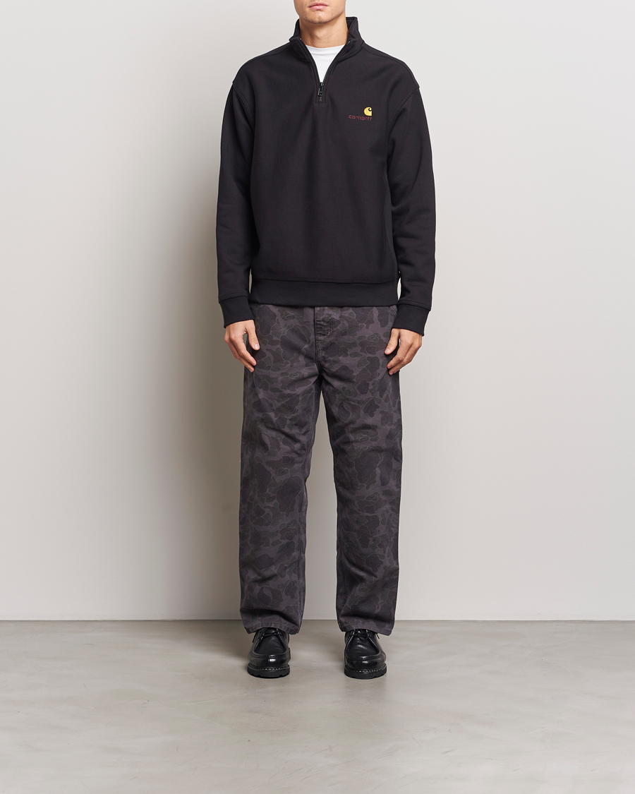 Herre | Trøjer | Carhartt WIP | American Script Half Zip Sweatshirt Black
