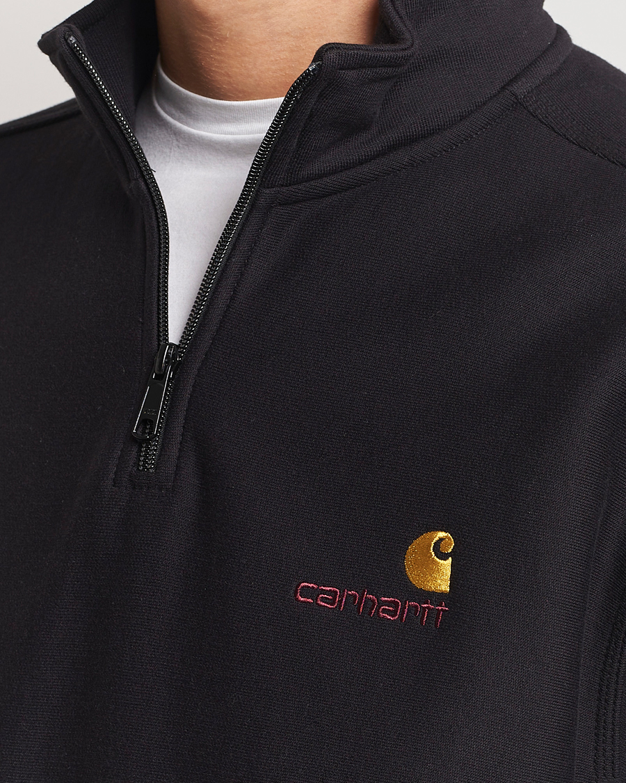 Herre | Trøjer | Carhartt WIP | American Script Half Zip Sweatshirt Black