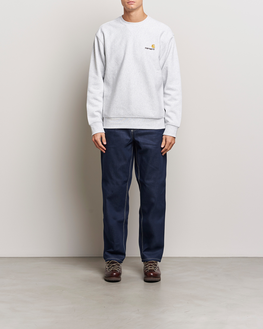 Herre | Trøjer | Carhartt WIP | American Script Sweatshirt Ash Heather