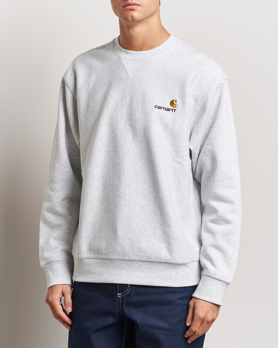 Herre | Trøjer | Carhartt WIP | American Script Sweatshirt Ash Heather