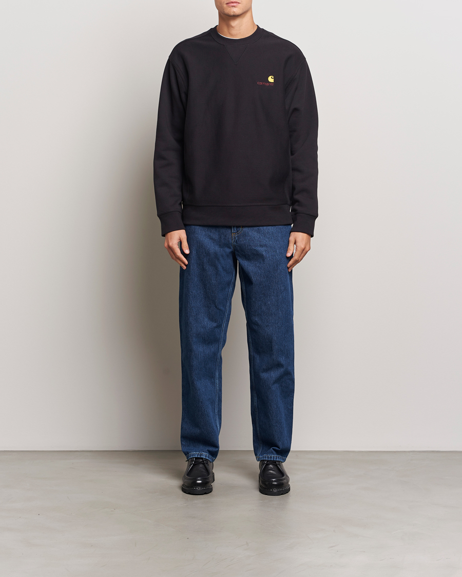Herre | Trøjer | Carhartt WIP | American Script Sweatshirt Black