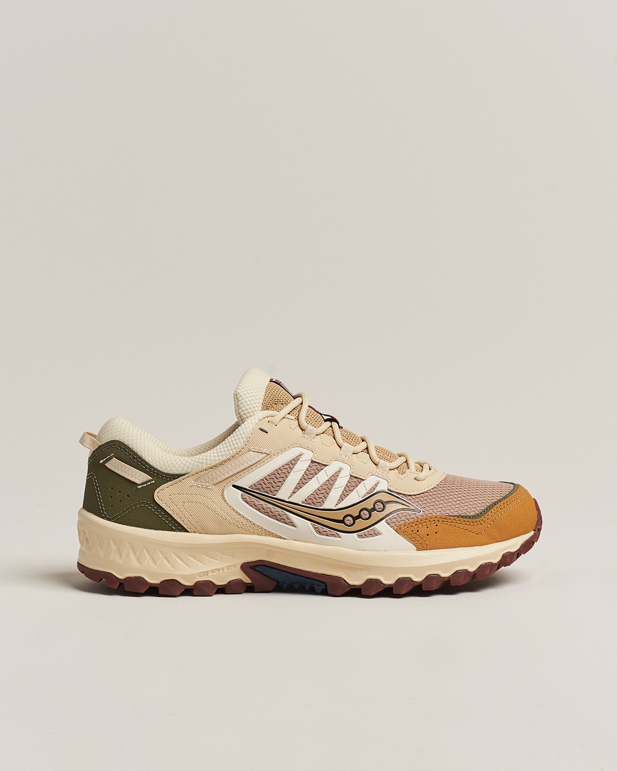 Herre | Saucony Grid Peak Trail Sneaker Tan/Chino Green | Saucony | Grid Peak Trail Sneaker Tan/Chino Green
