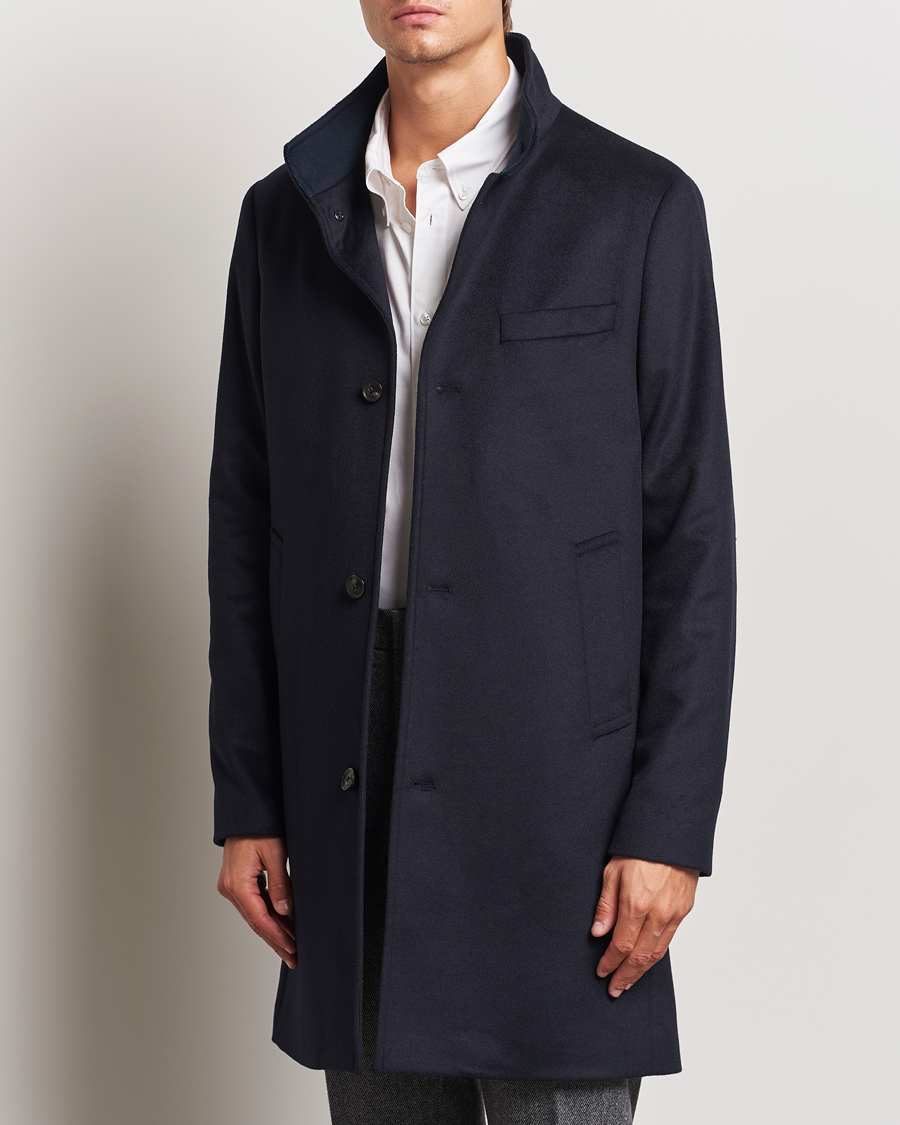 Herre | Jakker | J.Lindeberg | Jesse Melton Cashmere Coat Navy
