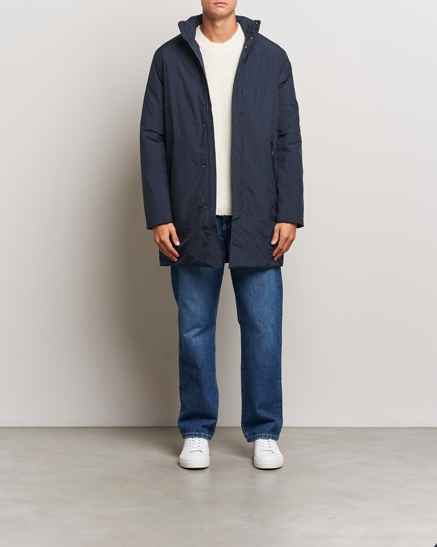 Herre | Jakker | J.Lindeberg | Hollis Tech Coat Navy