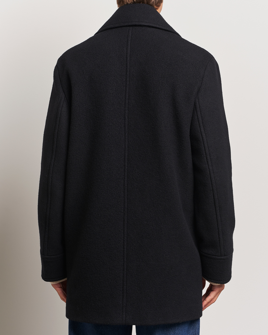 Herre | Jakker | J.Lindeberg | Arno Double Breasted Coat Black