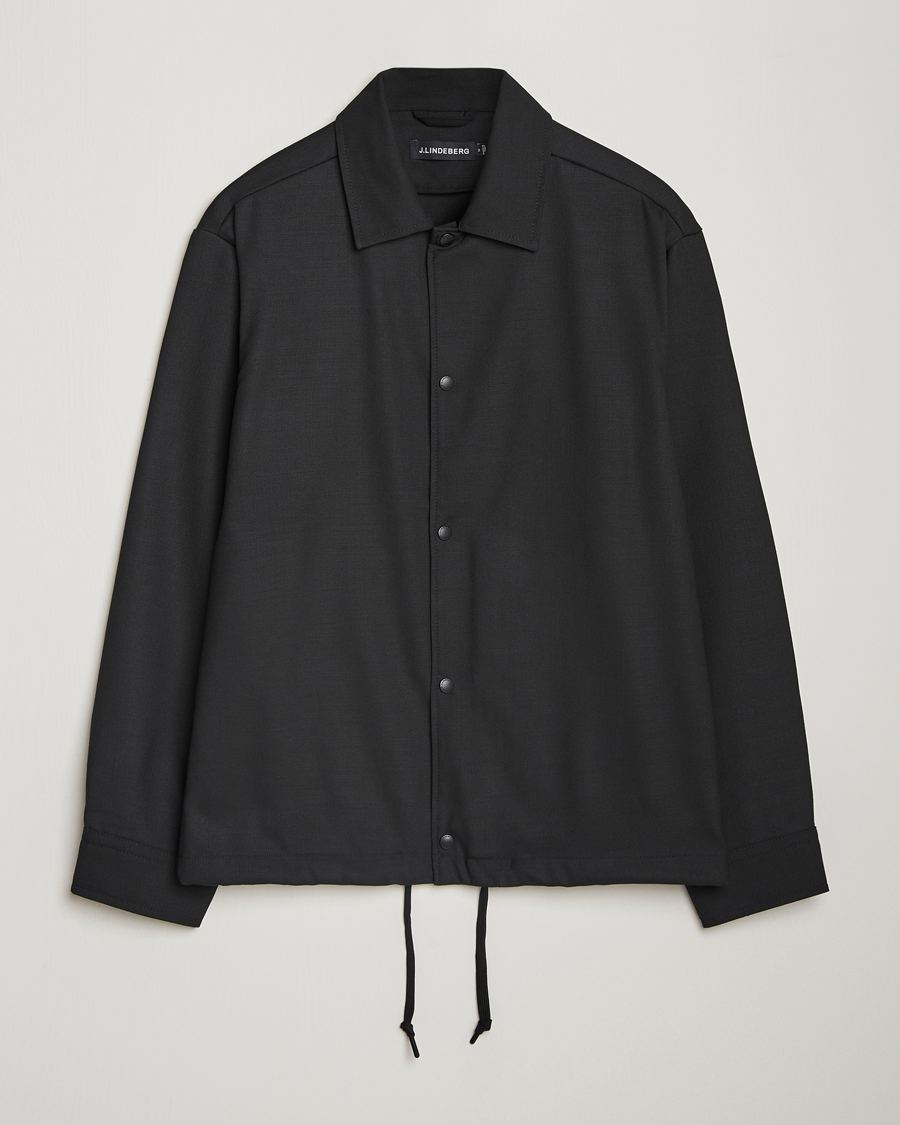Herre | Skjorter | J.Lindeberg | Celian Coach Overshirt Black