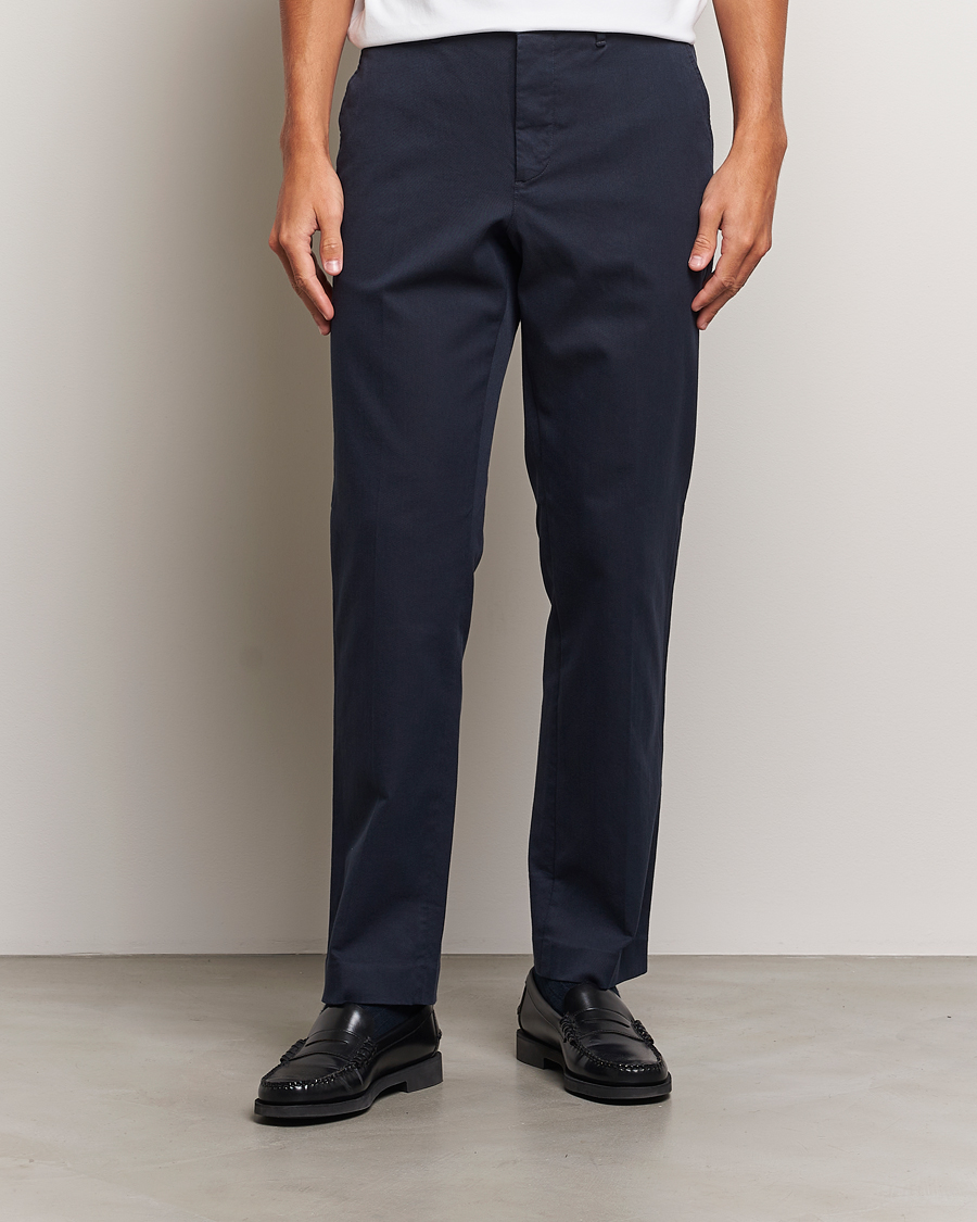 Herre | Bukser | J.Lindeberg | Lois Flannel Twill Pants Navy