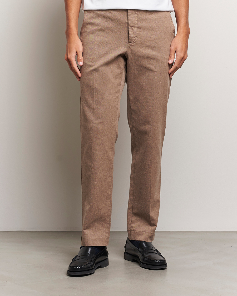 Herre | Bukser | J.Lindeberg | Lois Flannel Twill Pants Tiger Brown
