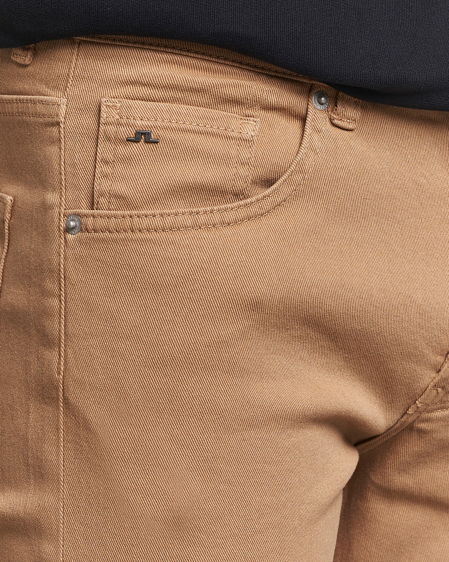 Herre | Bukser | J.Lindeberg | Jay Solid Twill Stretch Jeans Tiger Brown