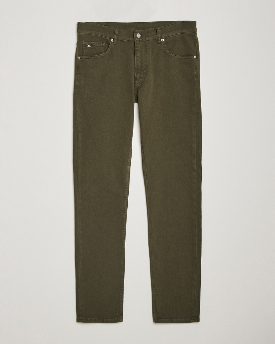 Herre | Bukser | J.Lindeberg | Jay Solid Twill Stretch Jeans Forest Green