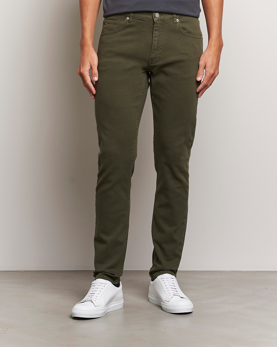 Herre | Bukser | J.Lindeberg | Jay Solid Twill Stretch Jeans Forest Green