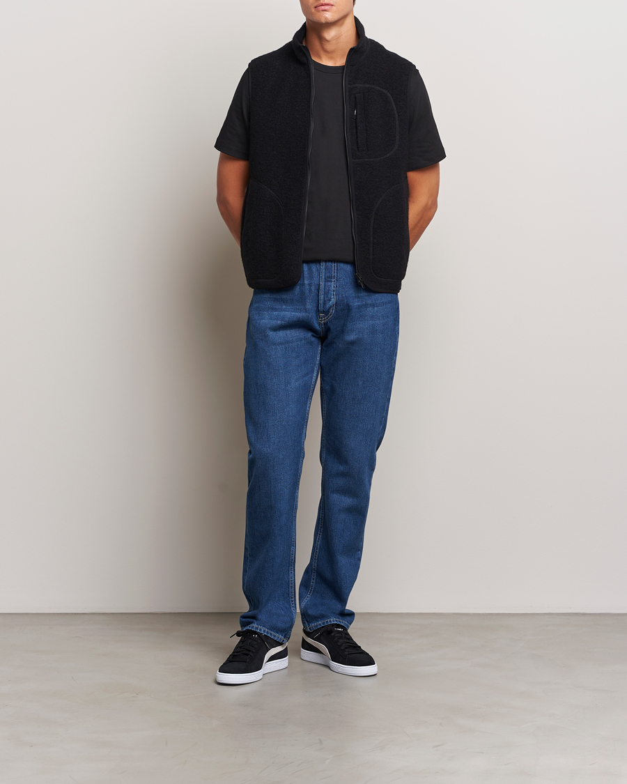 Herre | Veste | J.Lindeberg | Duncan Wool Fleece Vest Black
