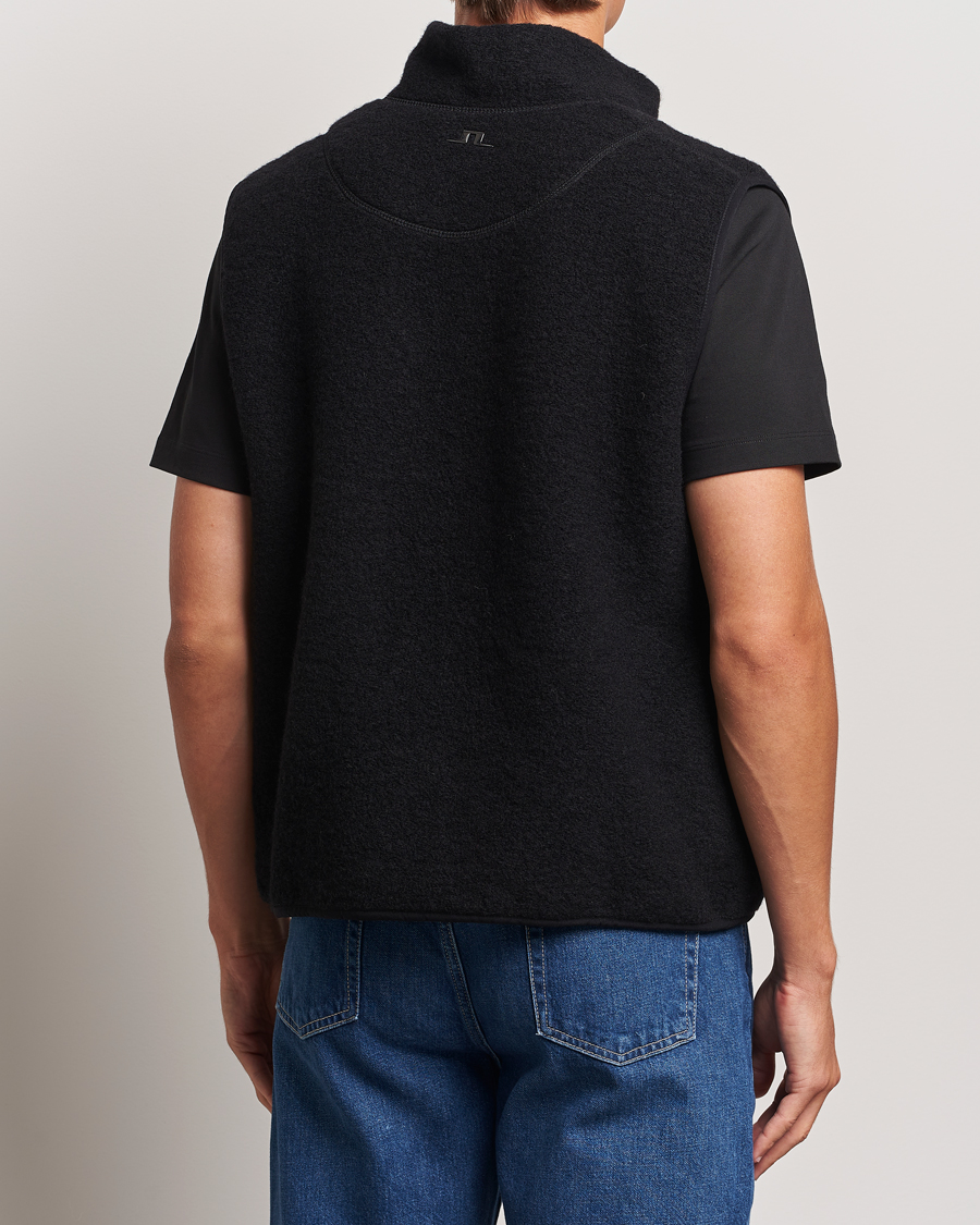 Herre | J.Lindeberg Duncan Wool Fleece Vest Black | J.Lindeberg | Duncan Wool Fleece Vest Black