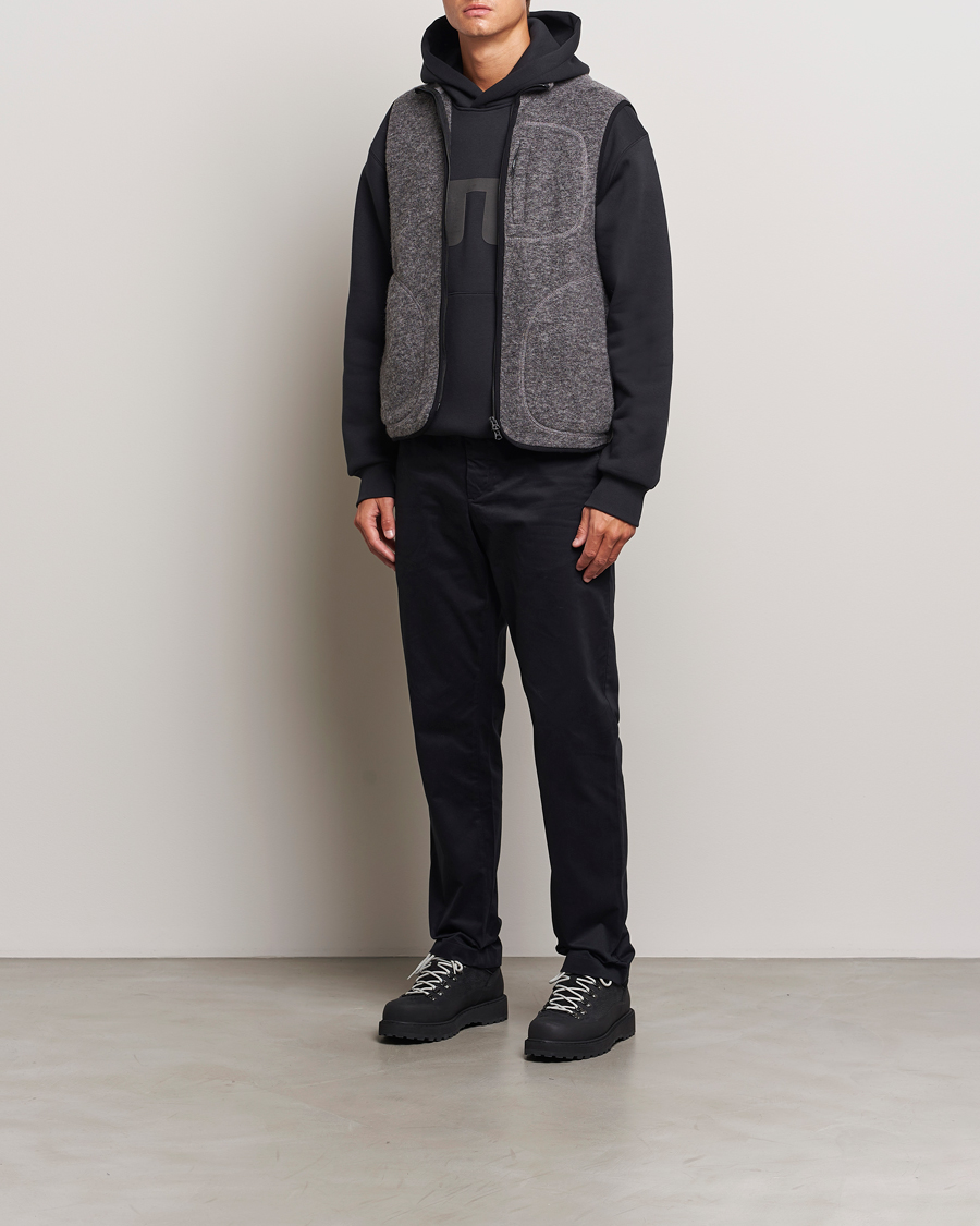 Herre | Veste | J.Lindeberg | Duncan Wool Fleece Vest Light Grey Melange