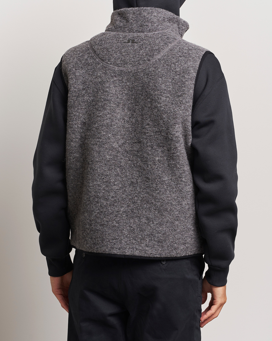 Herre | Veste | J.Lindeberg | Duncan Wool Fleece Vest Light Grey Melange