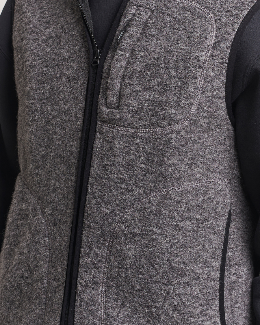 Herre | Veste | J.Lindeberg | Duncan Wool Fleece Vest Light Grey Melange