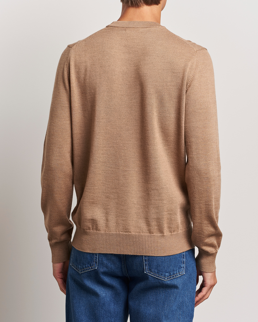 Herre | Trøjer | J.Lindeberg | Keane Merino Crew Neck Sweater Tiger Brown