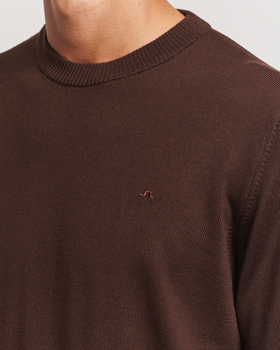 Herre | Trøjer | J.Lindeberg | Keane Merino Crew Neck Sweater Bitter Chocolate