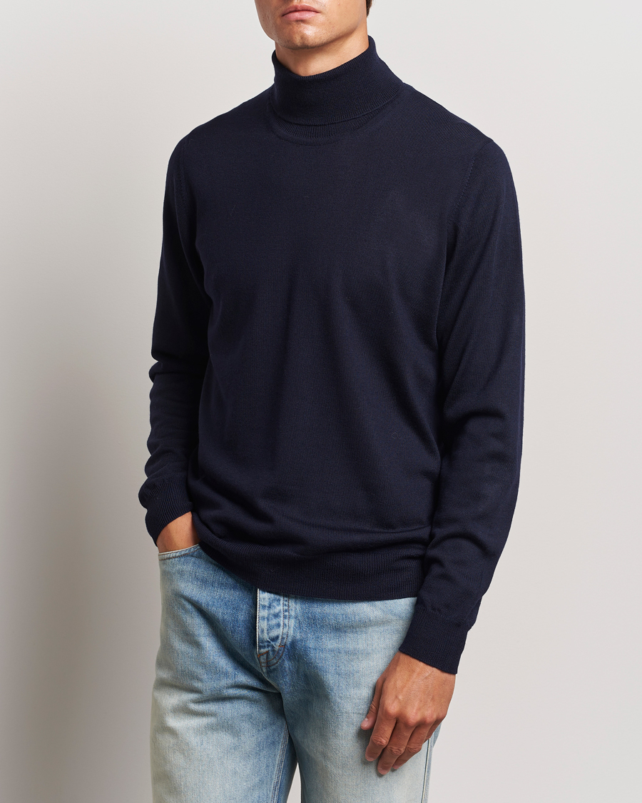 Herre | Trøjer | J.Lindeberg | Kaden Merino Turtleneck Navy