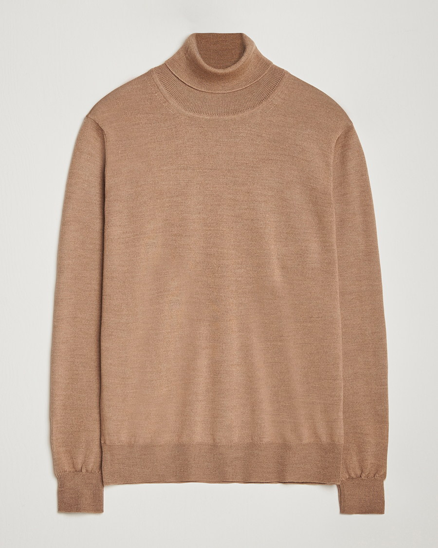 Herre | Trøjer | J.Lindeberg | Kaden Merino Turtleneck Tiger Brown