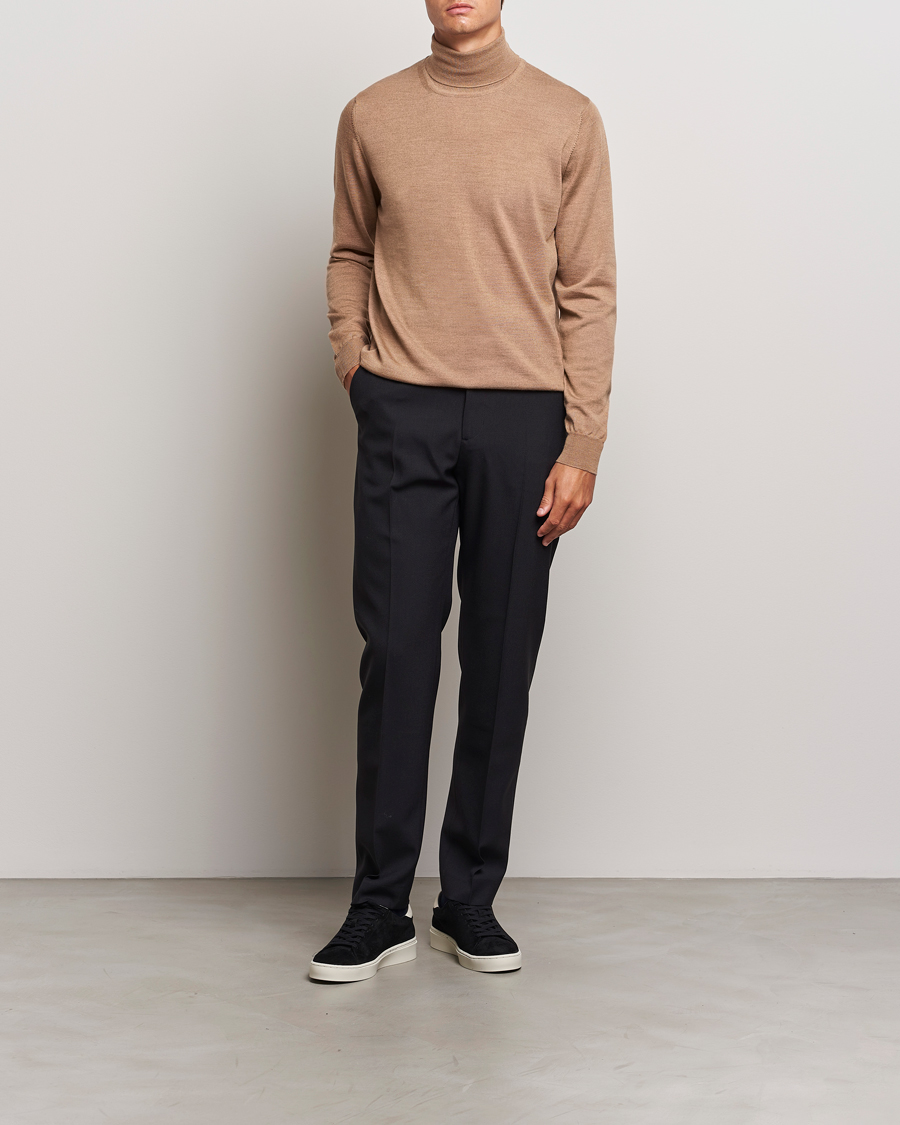 Herre | Trøjer | J.Lindeberg | Kaden Merino Turtleneck Tiger Brown