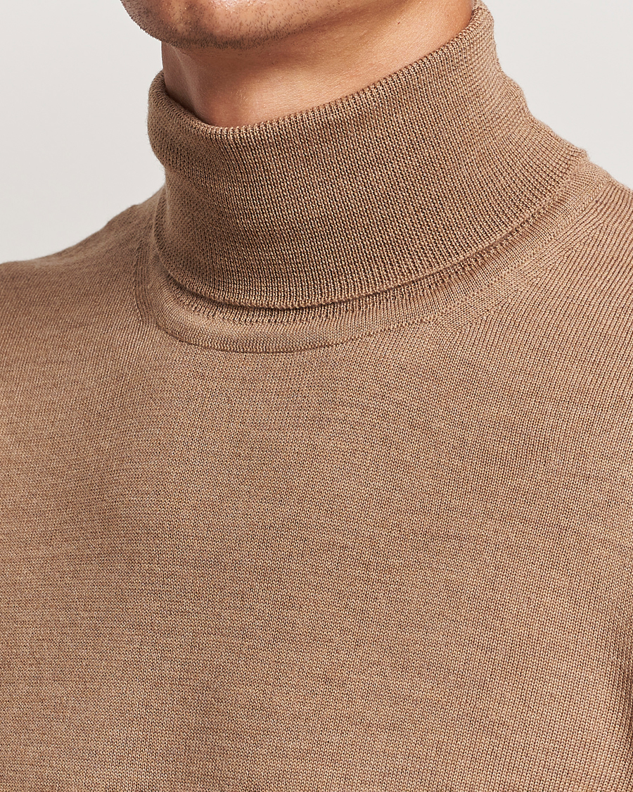 Herre | Trøjer | J.Lindeberg | Kaden Merino Turtleneck Tiger Brown