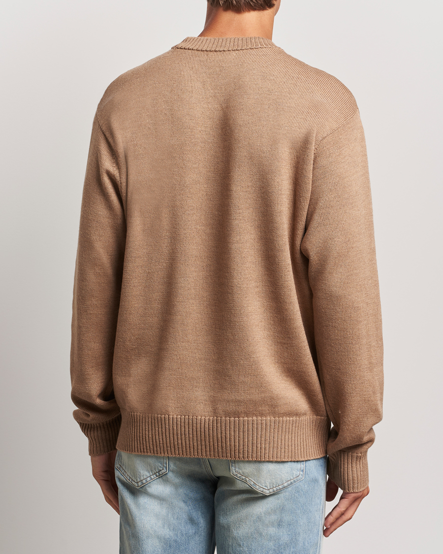 Herre | Trøjer | J.Lindeberg | Kino Merino Crew Neck Tiger Brown