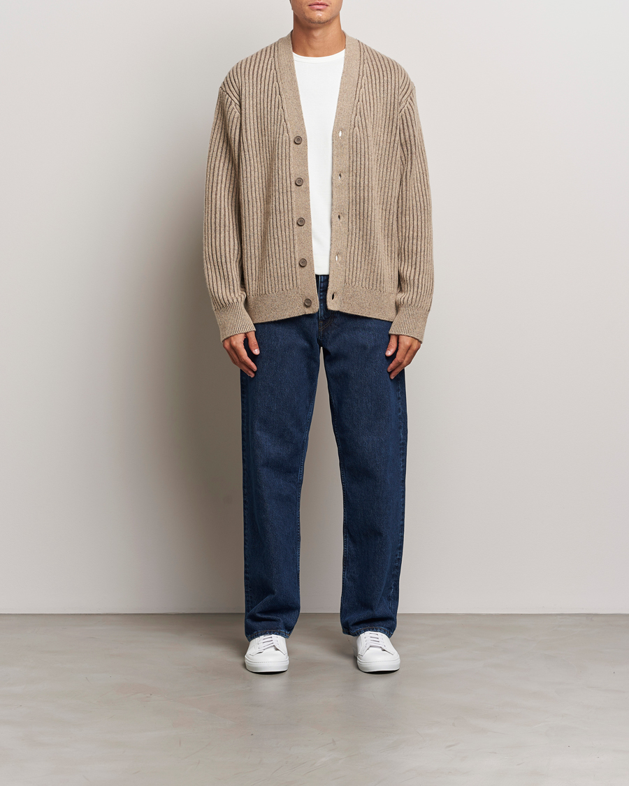Herre | Trøjer | J.Lindeberg | Twin Plated Knit Cardigan Tiger Brown
