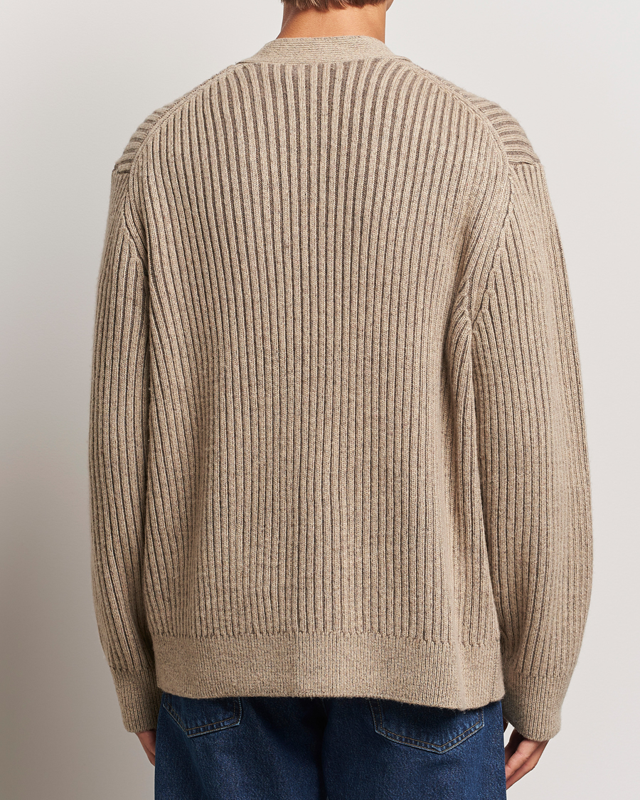 Herre | Trøjer | J.Lindeberg | Twin Plated Knit Cardigan Tiger Brown
