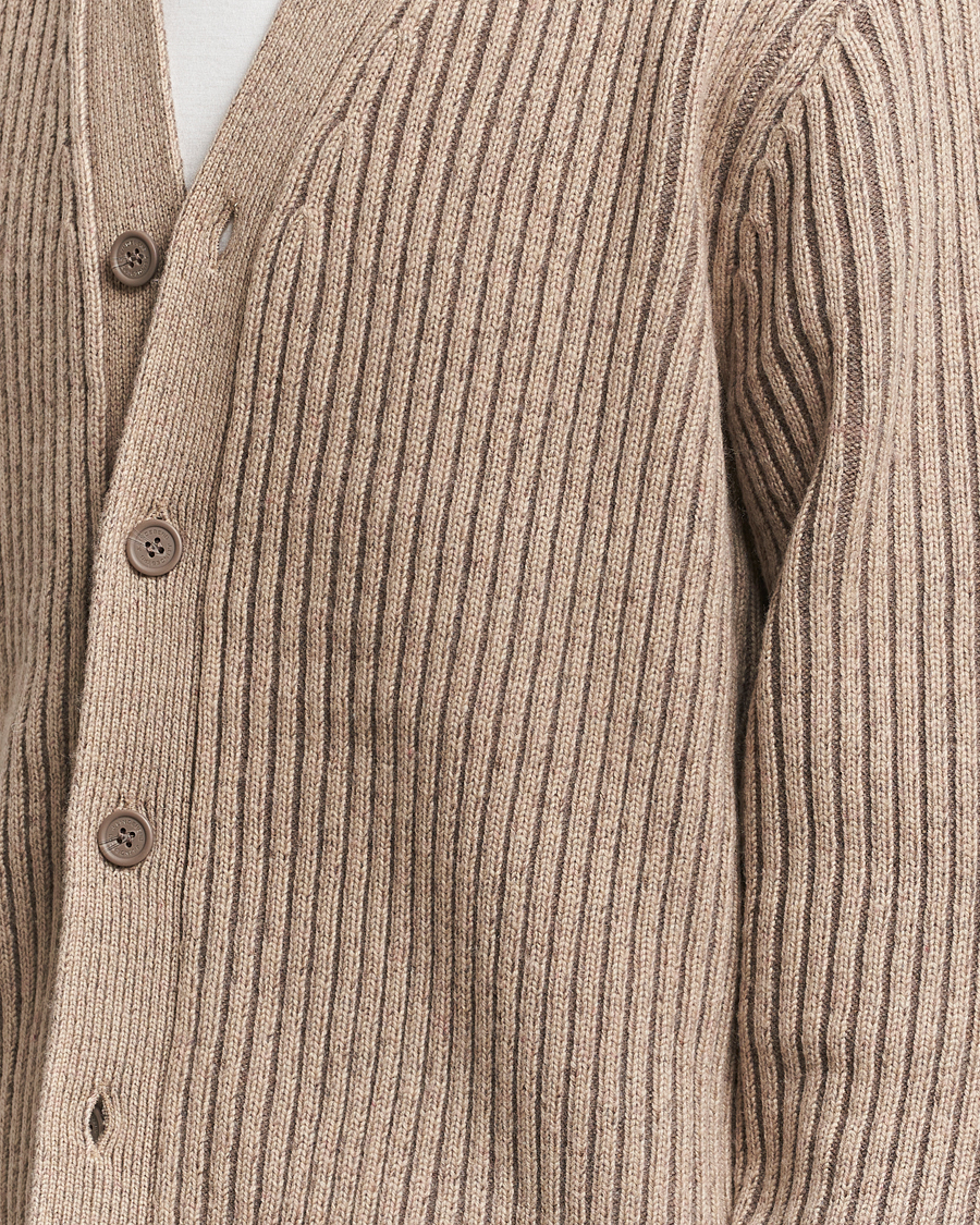 Herre | Trøjer | J.Lindeberg | Twin Plated Knit Cardigan Tiger Brown