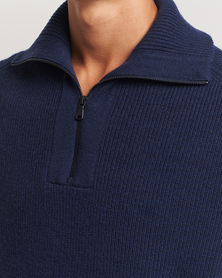 Herre | Trøjer | J.Lindeberg | Wilmer Quarter Zip Knit Navy