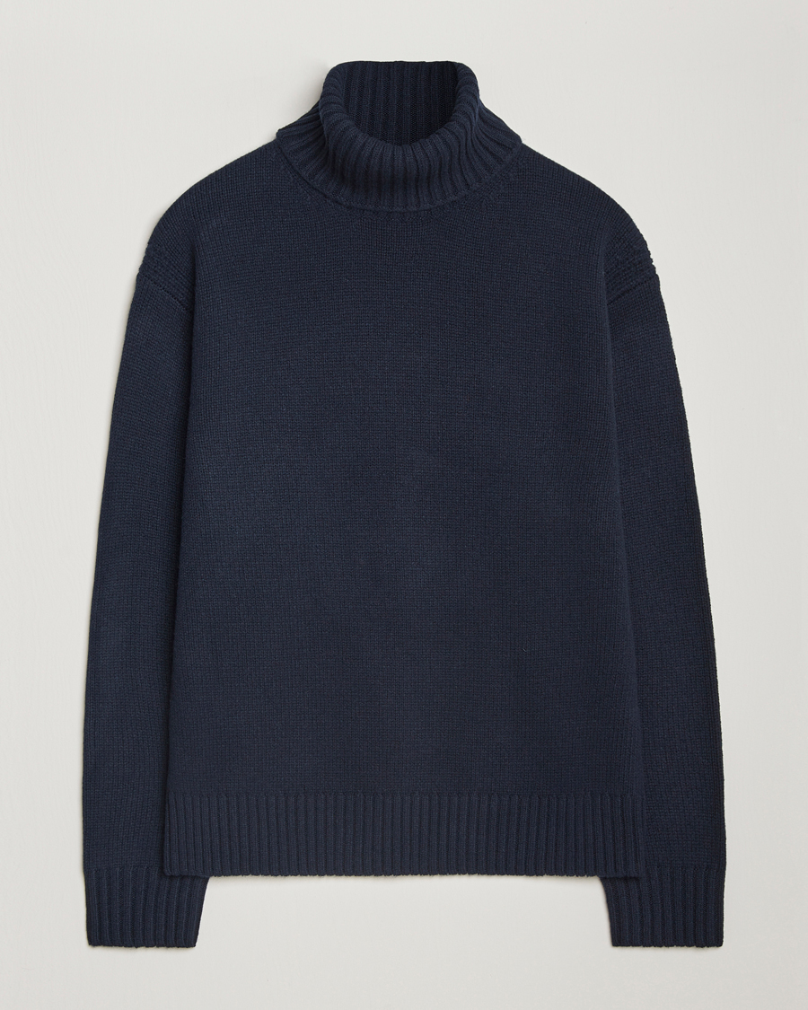 Herre | Trøjer | J.Lindeberg | Todd Heavy Knit Turtleneck Navy