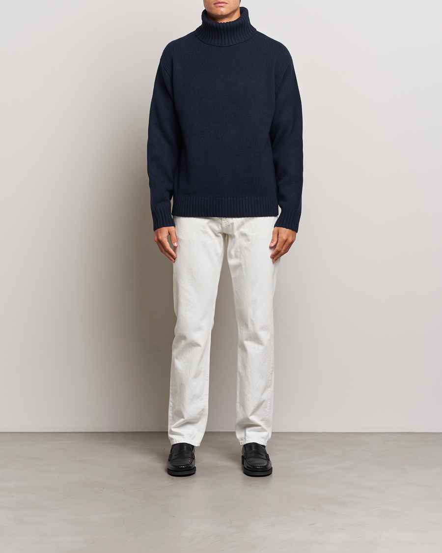 Herre | Trøjer | J.Lindeberg | Todd Heavy Knit Turtleneck Navy