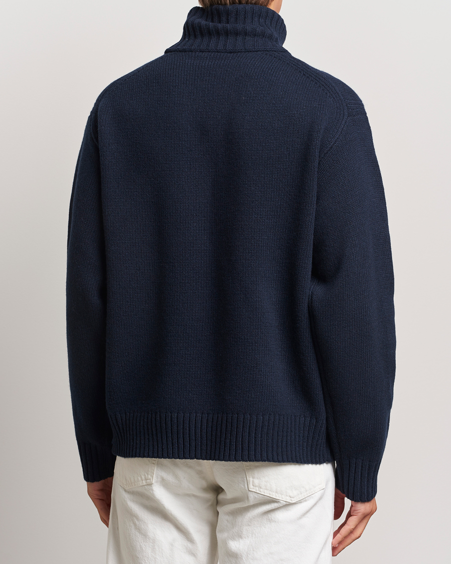 Herre | Trøjer | J.Lindeberg | Todd Heavy Knit Turtleneck Navy