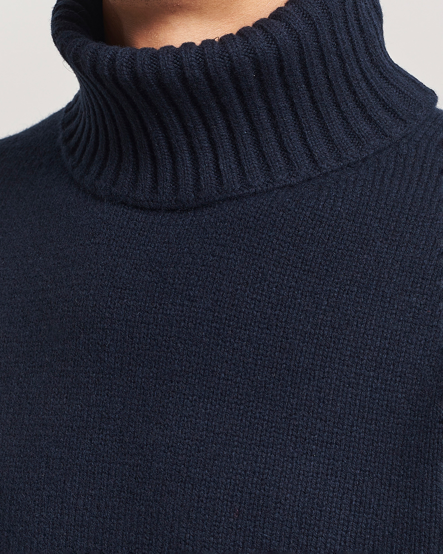 Herre | Trøjer | J.Lindeberg | Todd Heavy Knit Turtleneck Navy
