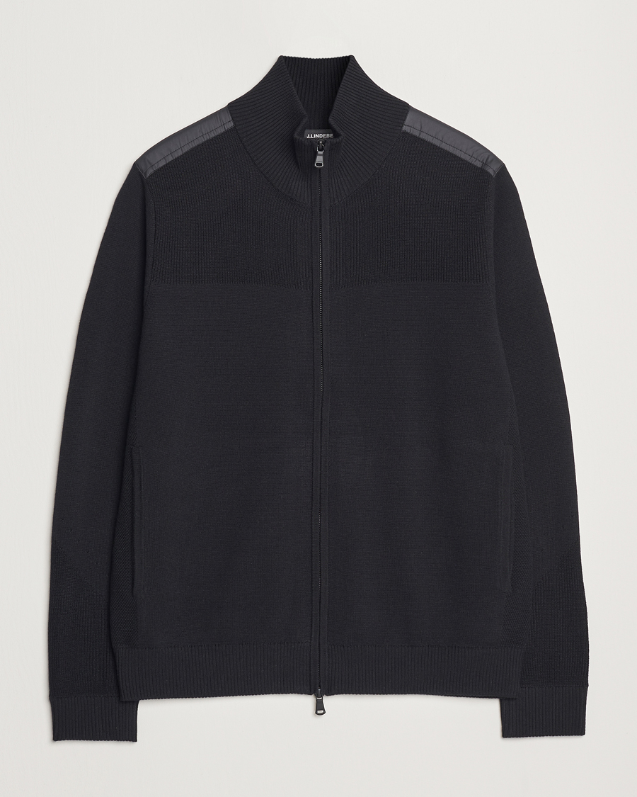 Herre | Trøjer | J.Lindeberg | Marty Hybrid Jacket Black