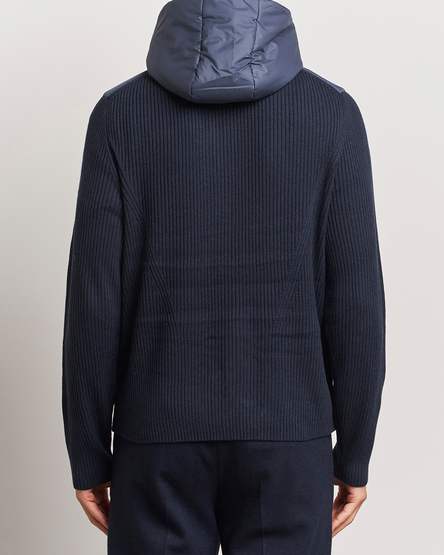 Herre | Jakker | J.Lindeberg | Thierry Hybrid Knit Hoodie Navy
