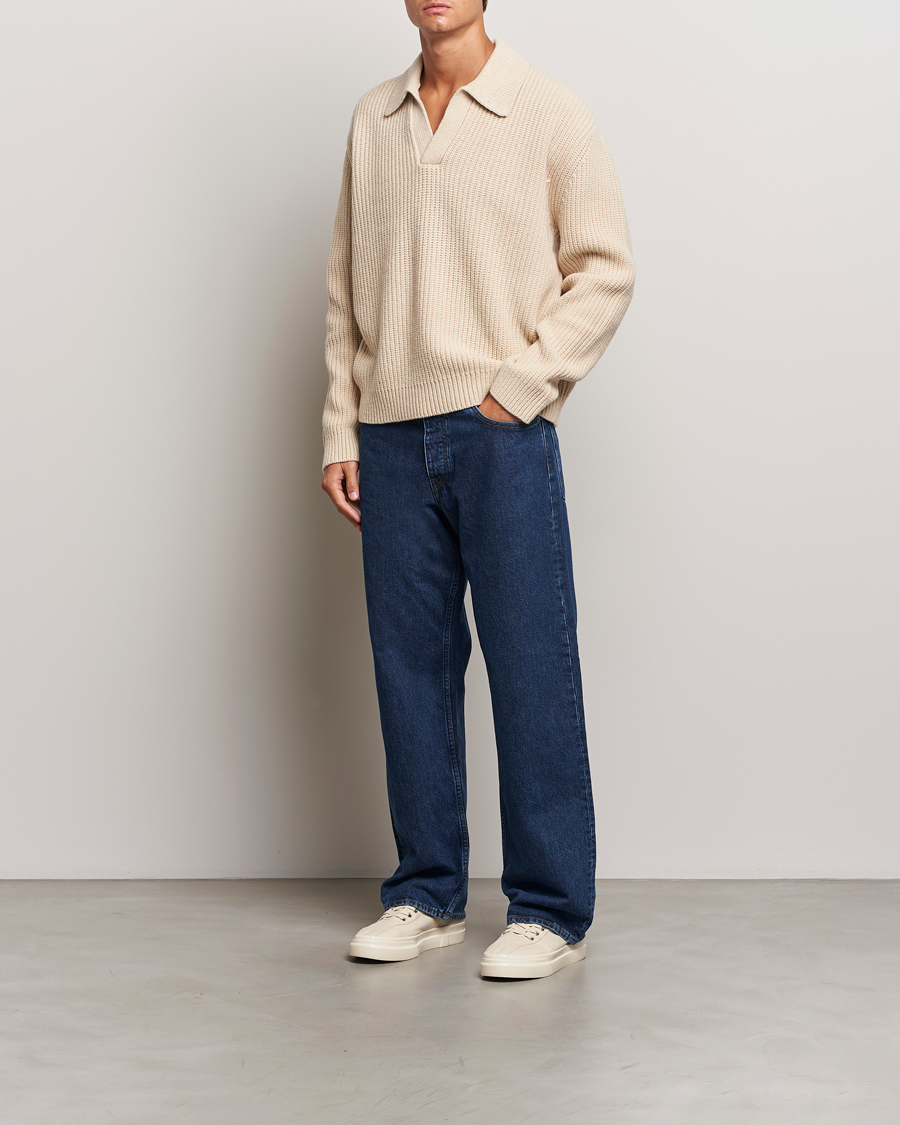 Herre | Trøjer | J.Lindeberg | Jethro Heavy Polo Knit Moonbeam