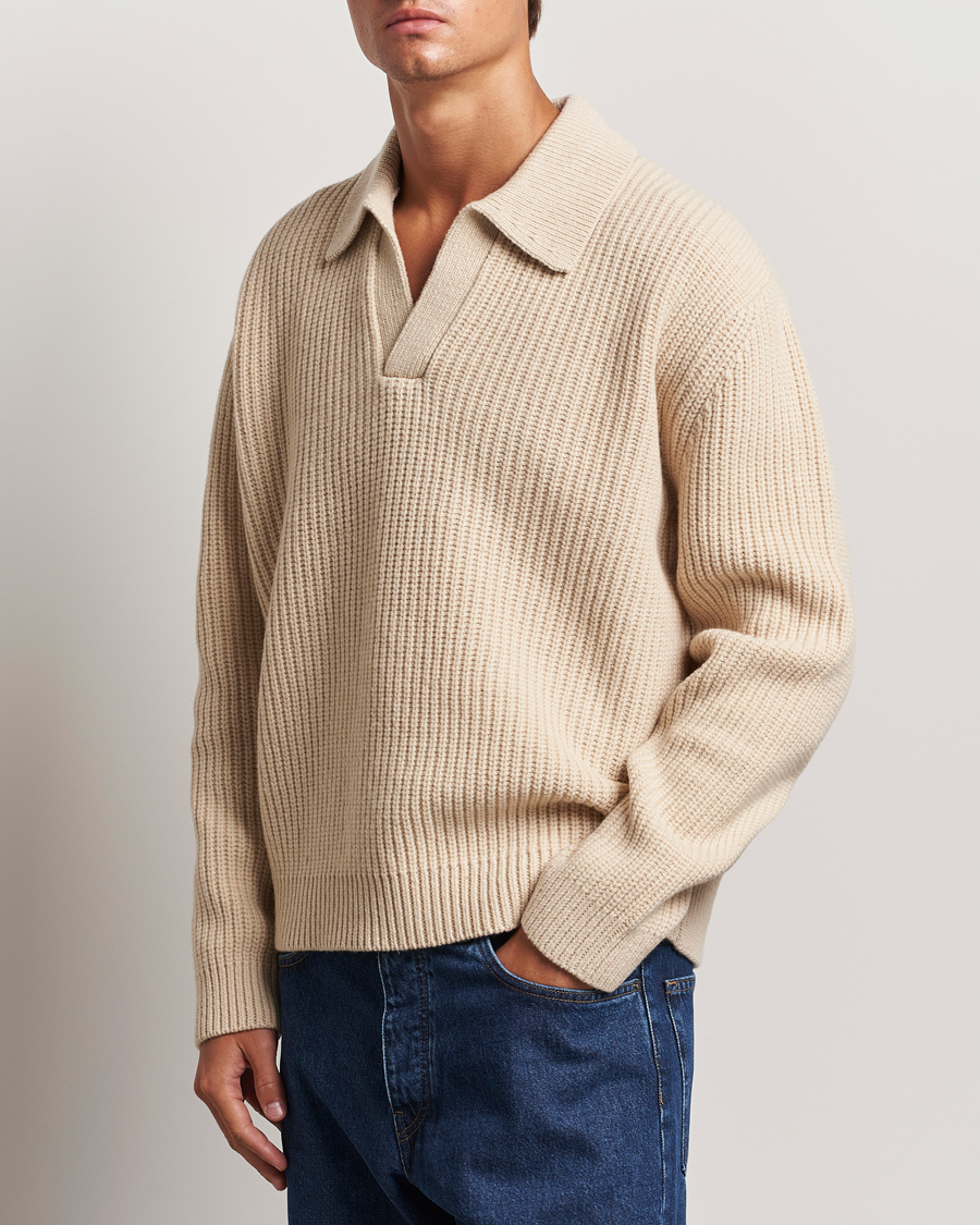 Herre | Trøjer | J.Lindeberg | Jethro Heavy Polo Knit Moonbeam